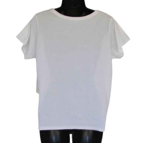 new RUSTY Tshirt, 10/M, White/Green Yoke, Short sleeves, Logo front, Cotton - Picture 4 of 9
